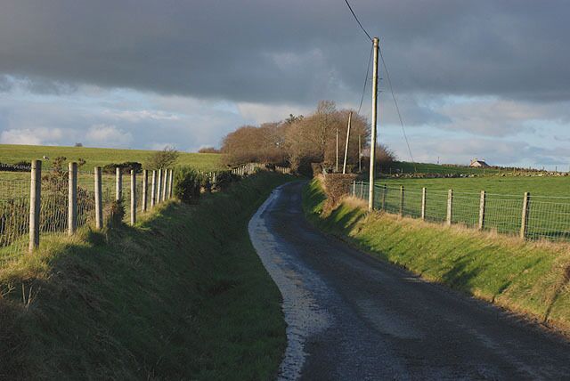Minor road heading for Lledrod Mainly used for access to local farms.