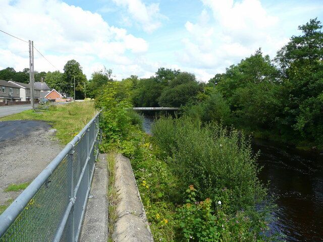 River Twrch Looking north from Glan Yr Afon road, Ystalyfera.