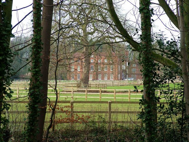 The former manor house of Cockfield Hall in Yoxford, Suffolk, England. A Grade I listed house.