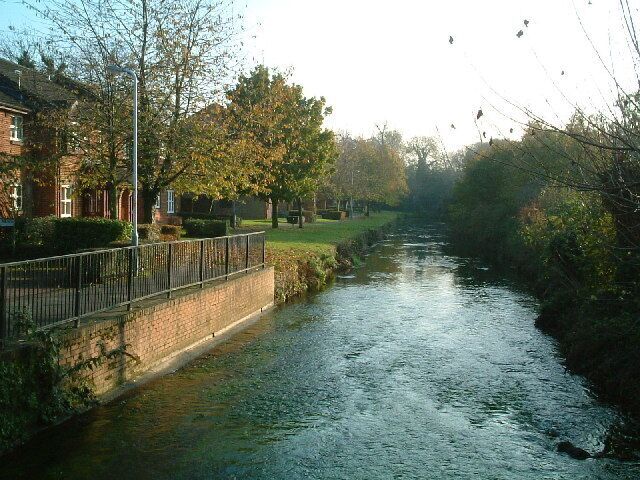 After the River Pinn and Fray's River join. Taken from the bridge in Trout Road.