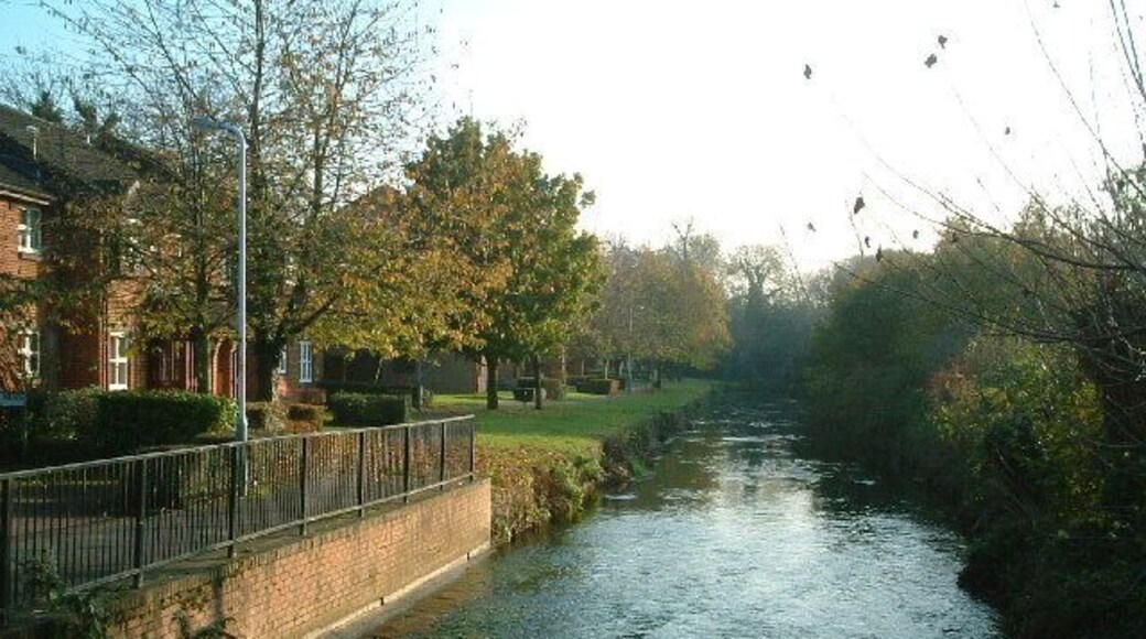 After the River Pinn and Fray's River join. Taken from the bridge in Trout Road.