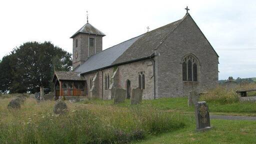 St Mary's Church, Brilley. Much of this church has been rebuilt, the chancel in 1890 and the tower in 1912.