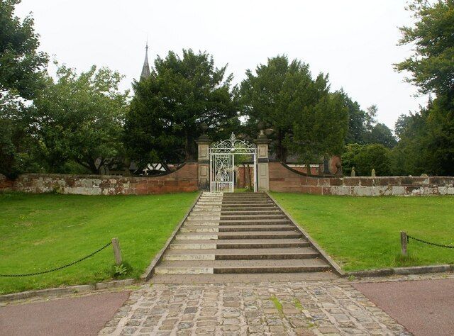 Steps and gate to St mary's Church