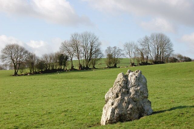 The Devil Stone? This single standing stone (not marked on any map)can be seen close to the bridleway between Wheddon Cross and Luckwell Bridge. Some locals call it The Devil Stone others say it is a "healing stone".