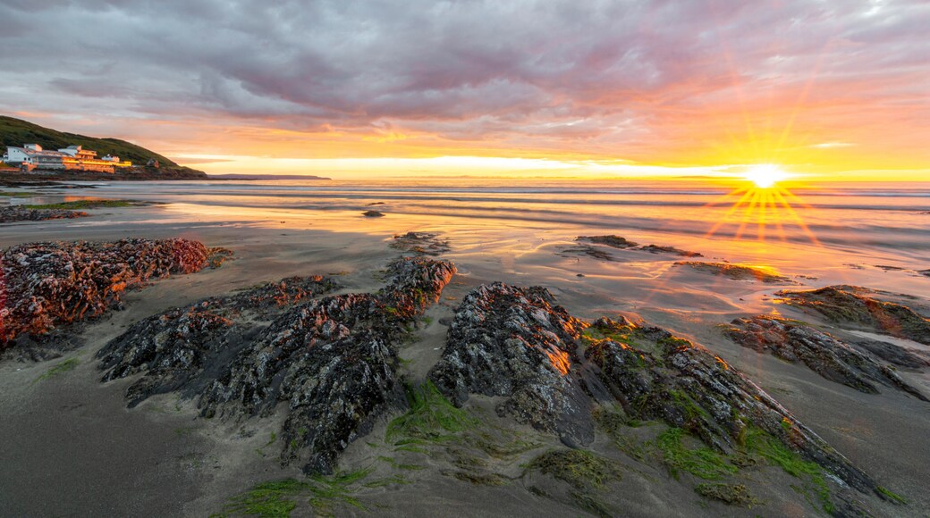 Stormy Sunset on the Beach - Westward Ho!, Devon, England