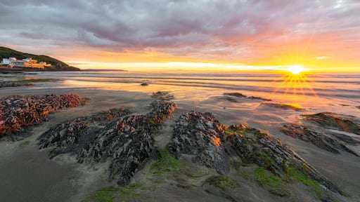 Stormy Sunset on the Beach - Westward Ho!, Devon, England
