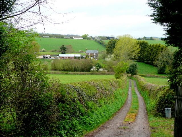 Track and footpath to Sherborne A pleasantly situated property in the valley at Lea Bailey.