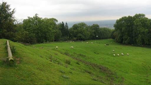 Panoramic view of Dover's Hill taken from higher up the hill