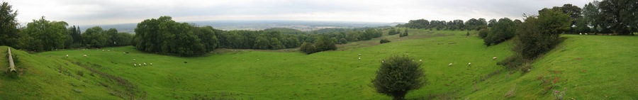 Panoramic view of Dover's Hill taken from higher up the hill