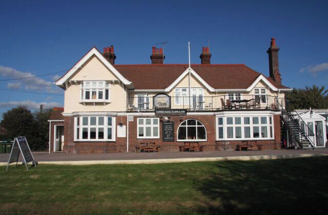 The 'Victory' public house, West Mersea This popular pub's slogan is proudly displayed in the centre of the building: "A great place to sink a few".