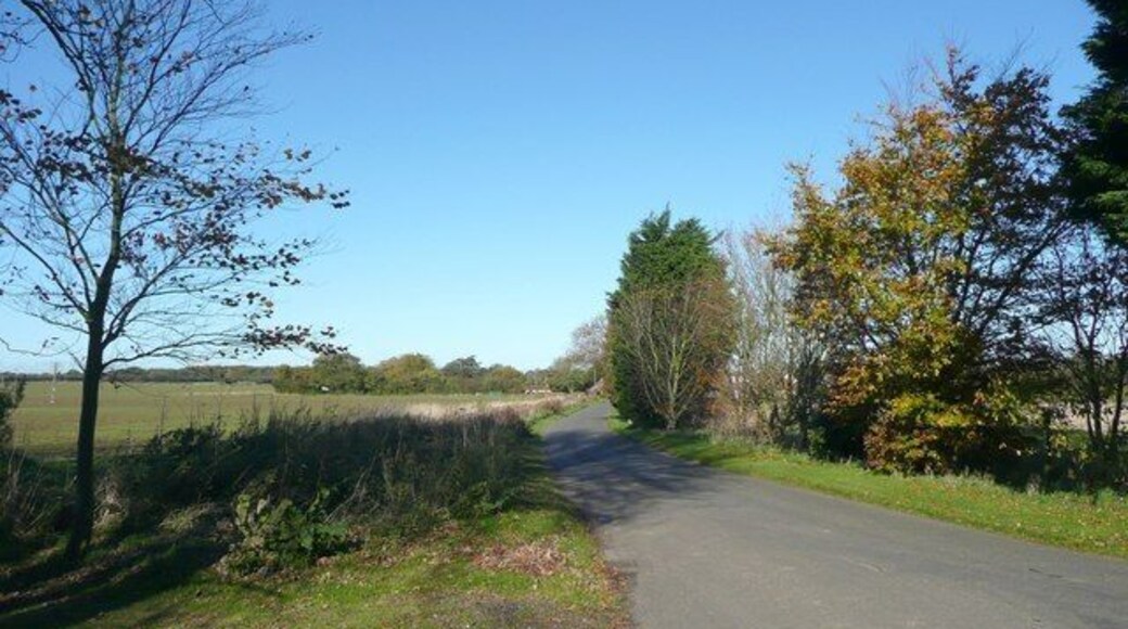 Sheringham Road, West Beckham. Viewed from near the to village sign. This is the 'road to the seaside' - see 405587.