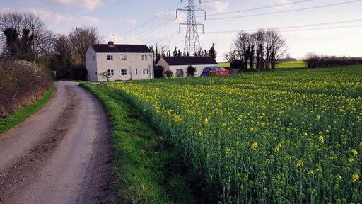 Road south of Water Newton