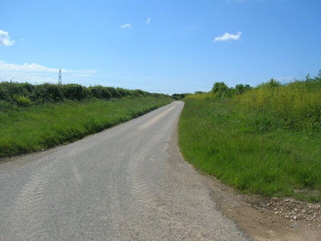 Road near Costislost Pylons in the distance