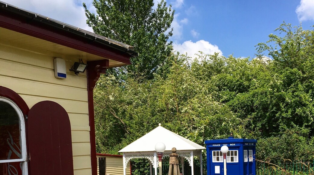 Warmley Waiting Room, serving sandwiches, cakes and ice creams halfway along the Bristol to Bath cycle path. Plus they have a TARDIS toilet!