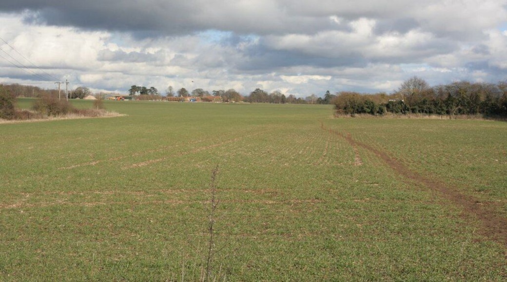 Footpath through the field View of the footpath running through the cropland where they want to build houses at Wallingford