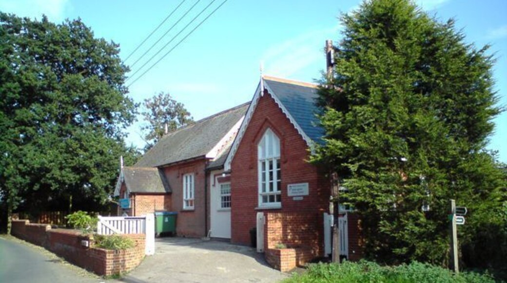 Waldringfield Primary School "Waldringfield Primary School was founded in 1874 by the great-grandfather of the villages current vicar; the original school building is now the school hall. As the school grew, a large extension was added in 1958, to provide extra classrooms, office and storage space, kitchen and a dining area, library and toilets. Still the school grew in numbers, and in 2002 two more classrooms and an ICT suite were added, together with a much larger playground and landscaping of the garden areas immediately next to the building. " http://www.waldringfield.suffolk.sch.uk/