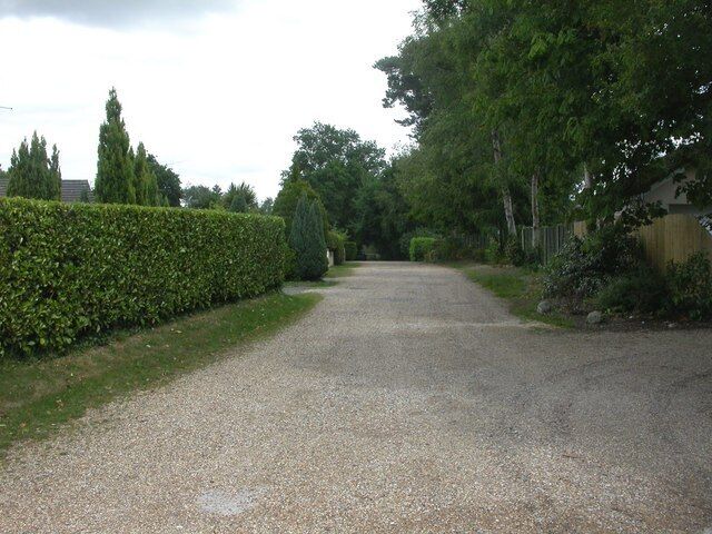 Verwood, Southernhay Road Un-madeup road from Ringwood Road towards Boveridge Heath.