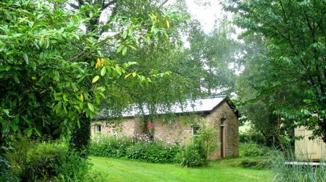 Trusham Railway Station This shows the back view of the disused station, from the road. It is now a private residence.