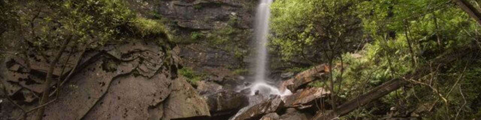Waterfall on Afon Rhondda Fawr This Waterfall can be found between Craig Blaenrhondda and garreg Lwyd and to the side of it is a Disused Level and Engine.