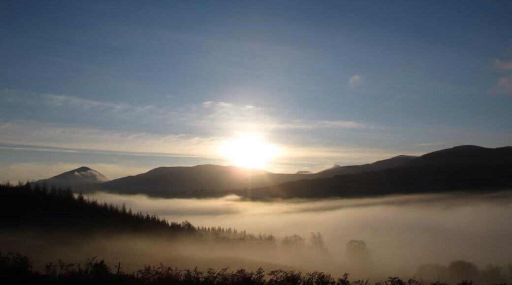 Shortly after sunrise from Tomdoun Hotel.