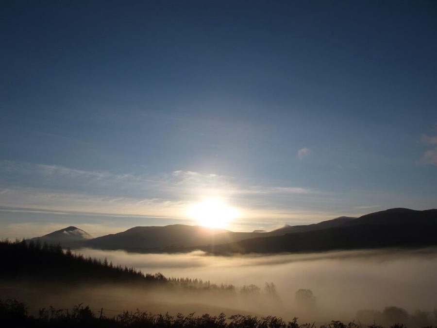Shortly after sunrise from Tomdoun Hotel.