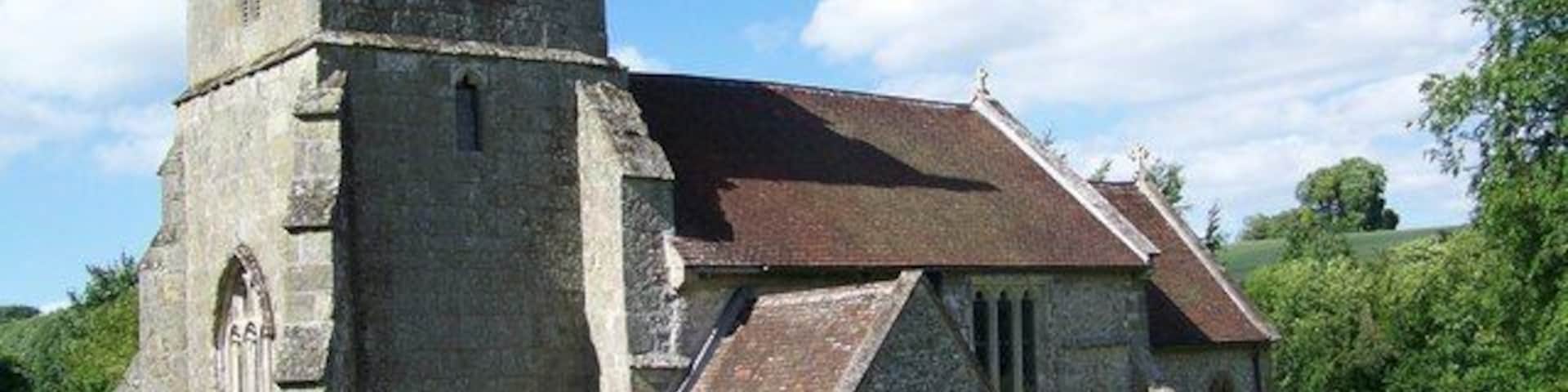 St Peter ad Vincula parish church, Tollard Royal, Wiltshire, seen from the south