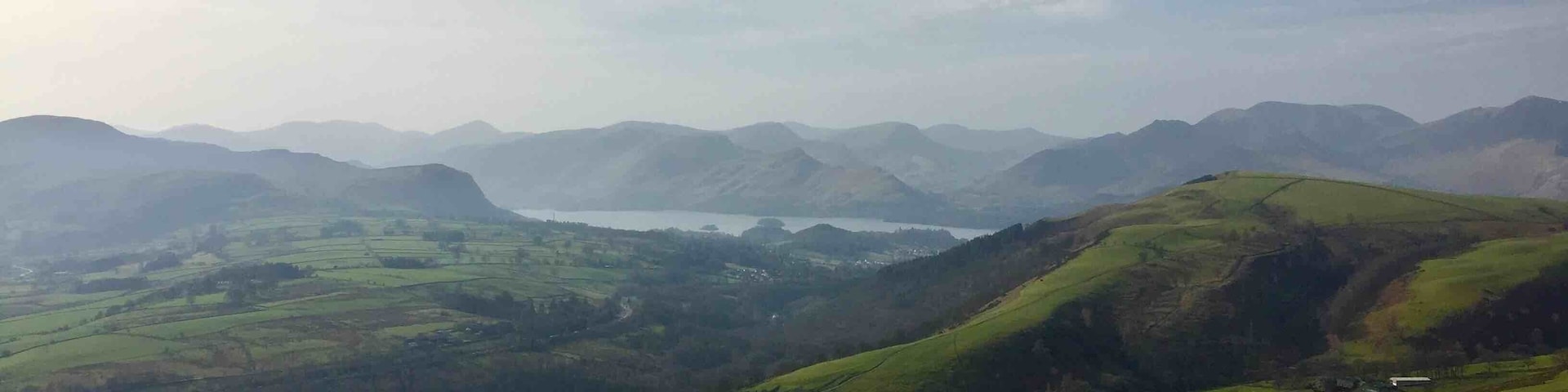 Derwentwater from the lower slopes of Blencathra