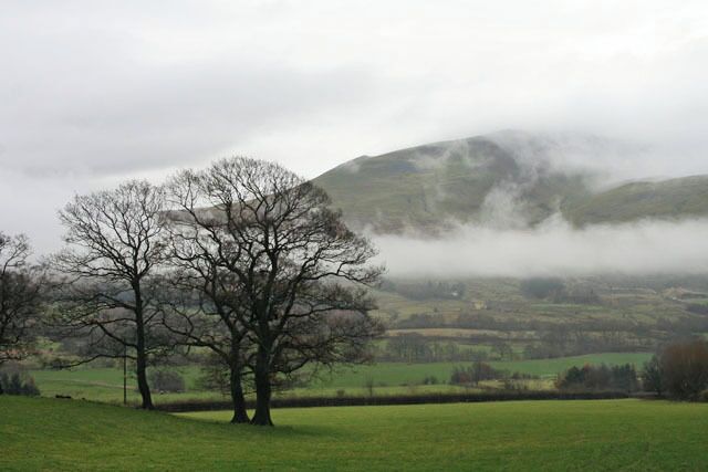 Fields beside the A66 Fields between the A66 and the old A594 with some interesting cloud formations in the background.