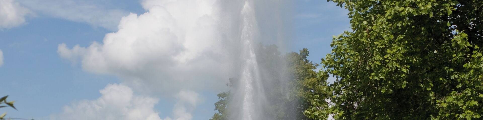 The fountain at Forde Abbey, Somerset, UK.