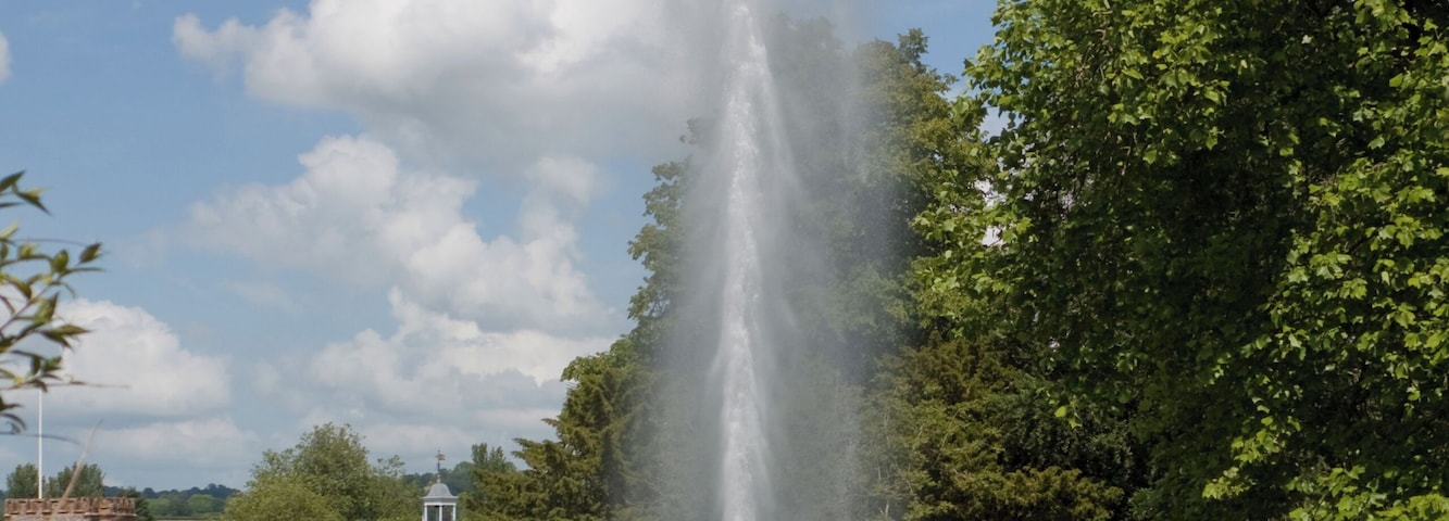 The fountain at Forde Abbey, Somerset, UK.