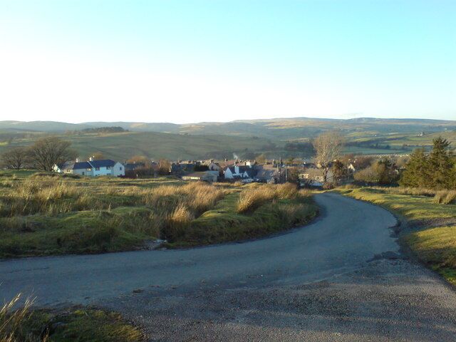 Looking down towards Tebay Looking down from a fork in the road near the bottom of Tebay fell, near to Edge Farm