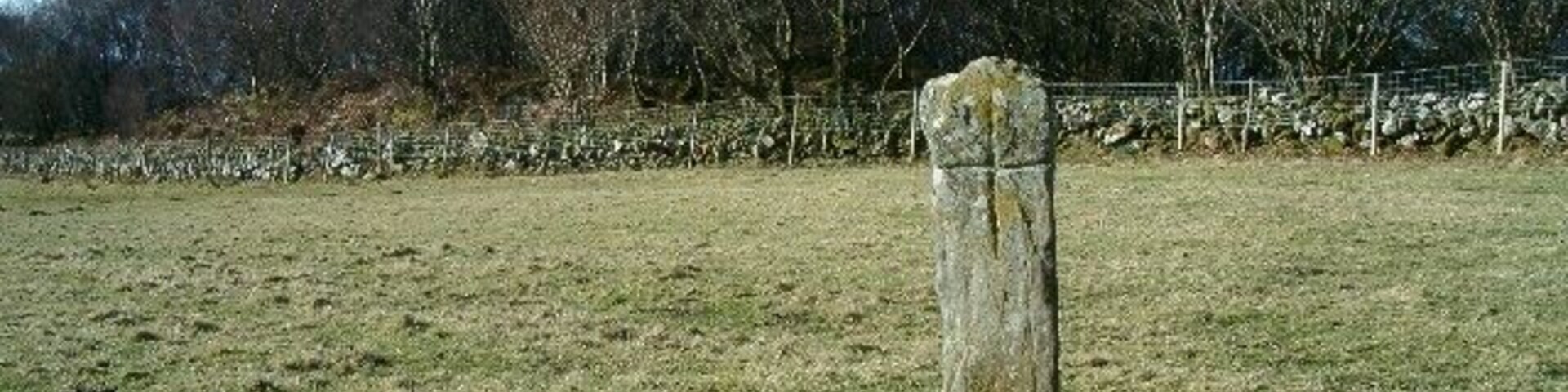 Cross slab in field.