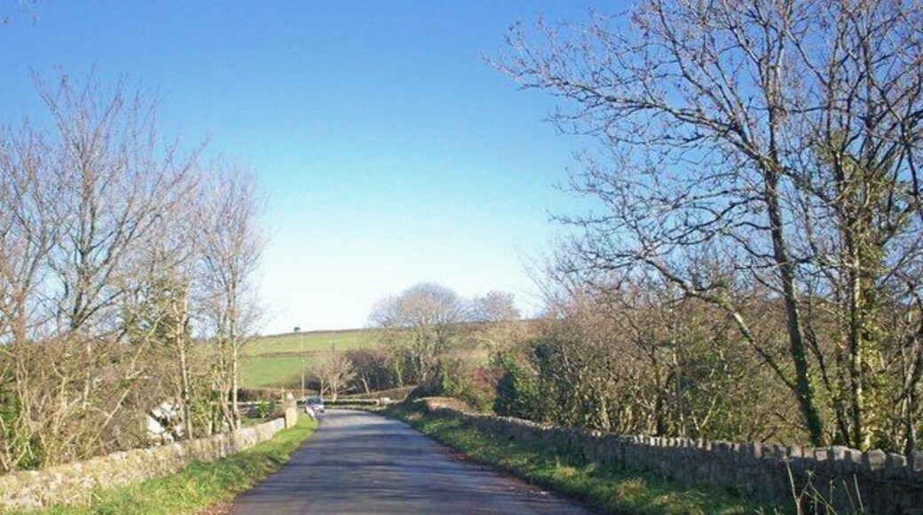 Castle Ely Bridge, Llanteg Looking northestwards along Castle Ely Bridge. The stream is the Pembs/Carms county boundary. This was the main A477 until the road moved in the 1980s and left this small section as a disused loop.
