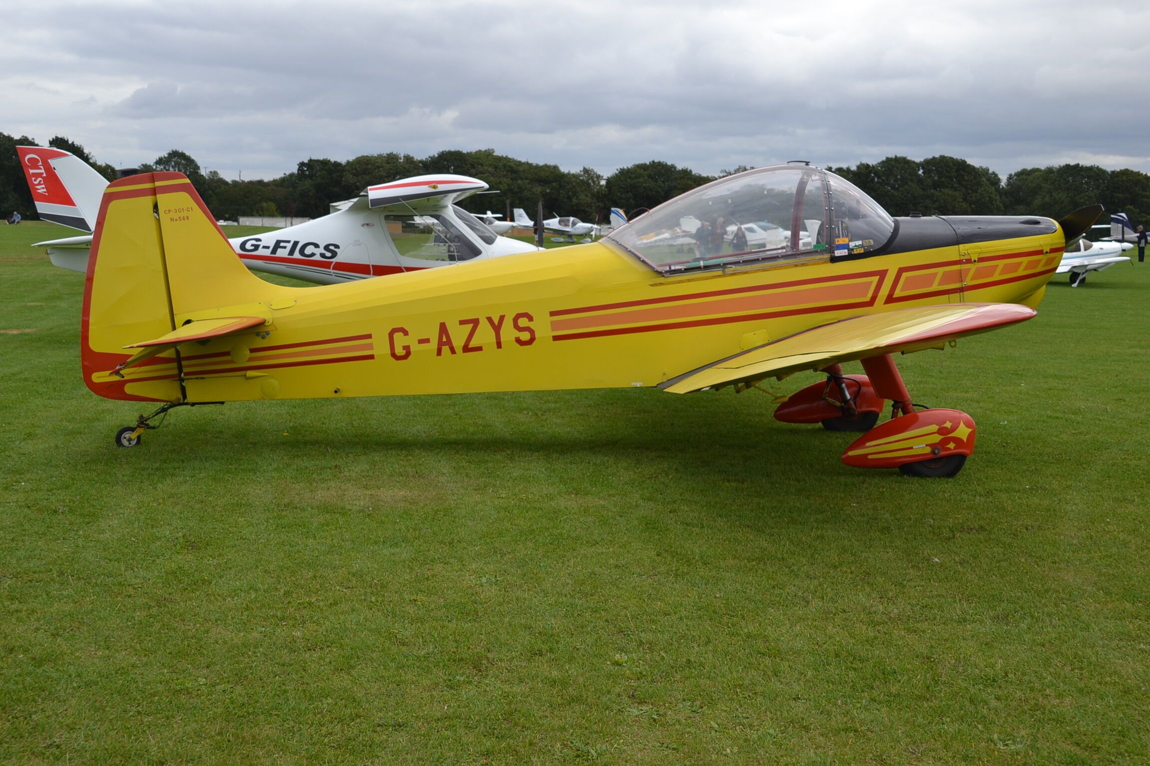 Scintex CP.301 C1 at the Light Aircraft Association,(LAA,) Rally,Sywell, 30/08/14.