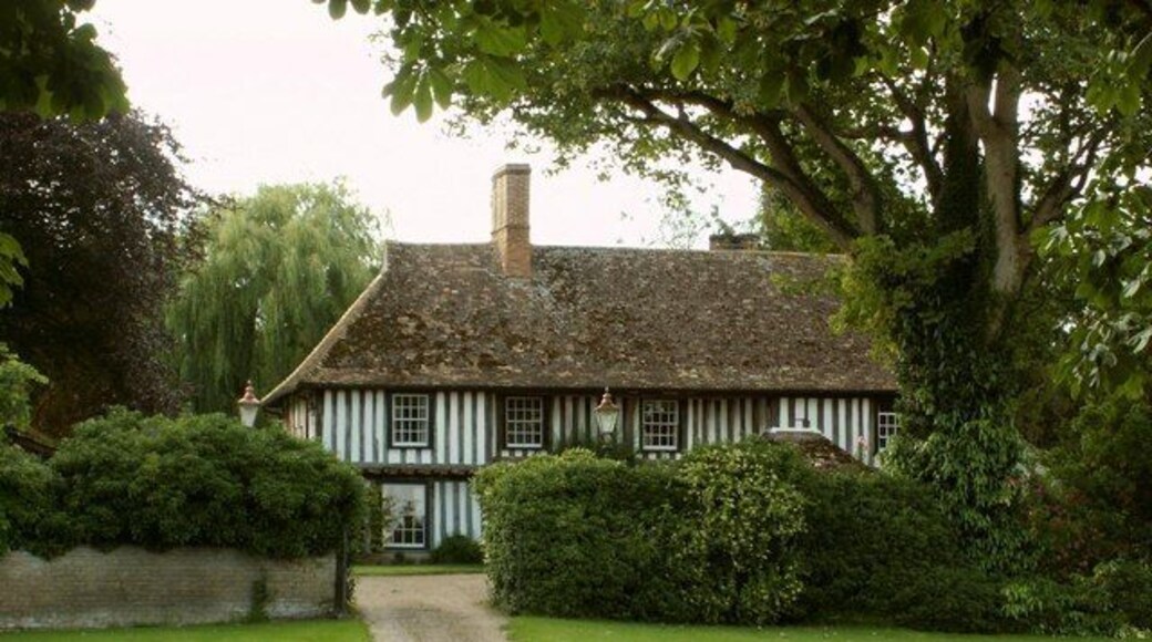 A view of Burgh Hall in Swaffham Bulbeck This house, dated 1500, was originally a hall house.