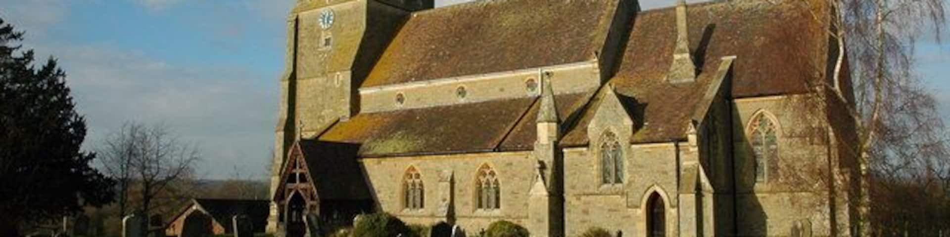St John the Baptist parish church, Suckley, Worcestershire, seen from the southeast