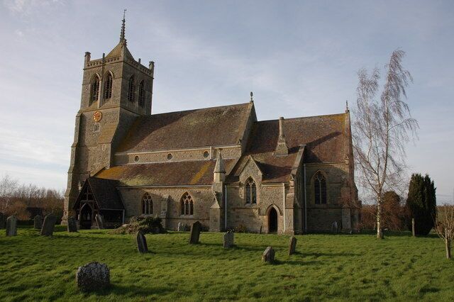 St John the Baptist parish church, Suckley, Worcestershire, seen from the south
