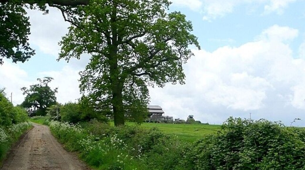 Track to Great House Farm The farm sits atop a small hill. This is the main farm access track from the north.