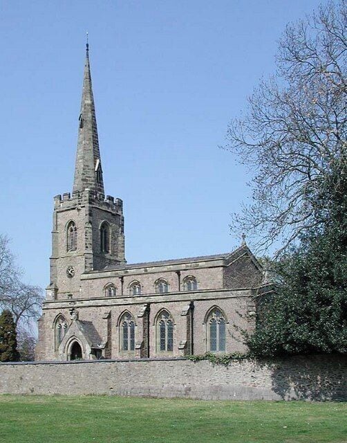 St Michael's parish church, Stoney Stanton, Leicestershire, seen from the south