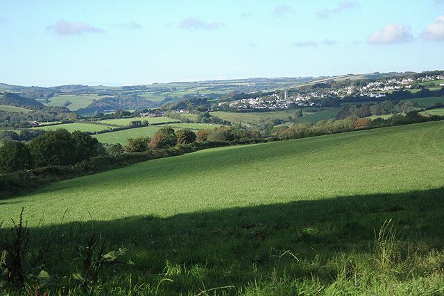 Stoke Rivers: towards Bratton Fleming Late afternoon light, early September