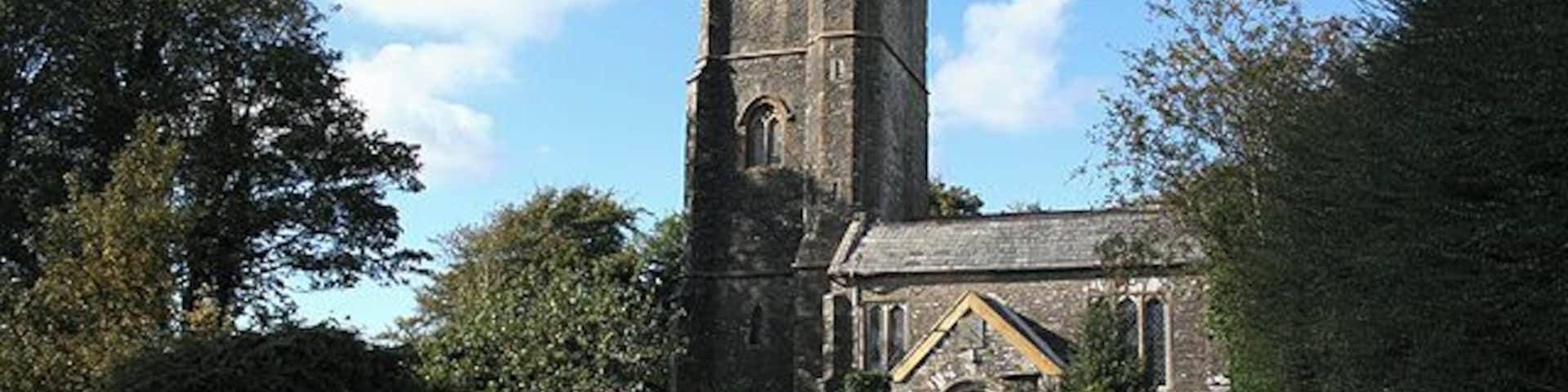 Stoke Rivers: St Bartholomews church Looking roughly north. The church was mostly erected in the 15th century but was extensively rebuilt in 1832. Allowed to decay in the mid 20th century, it is now restored again