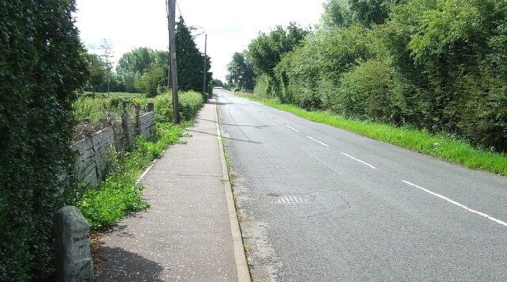 Old Milestone. Old milestone on what was the A.134 at Stoke Ferry, Norfolk. For close up view see 1417414 For more info see http://www.milestonesweb.com/sites/tl706998.htm do look at their home page.