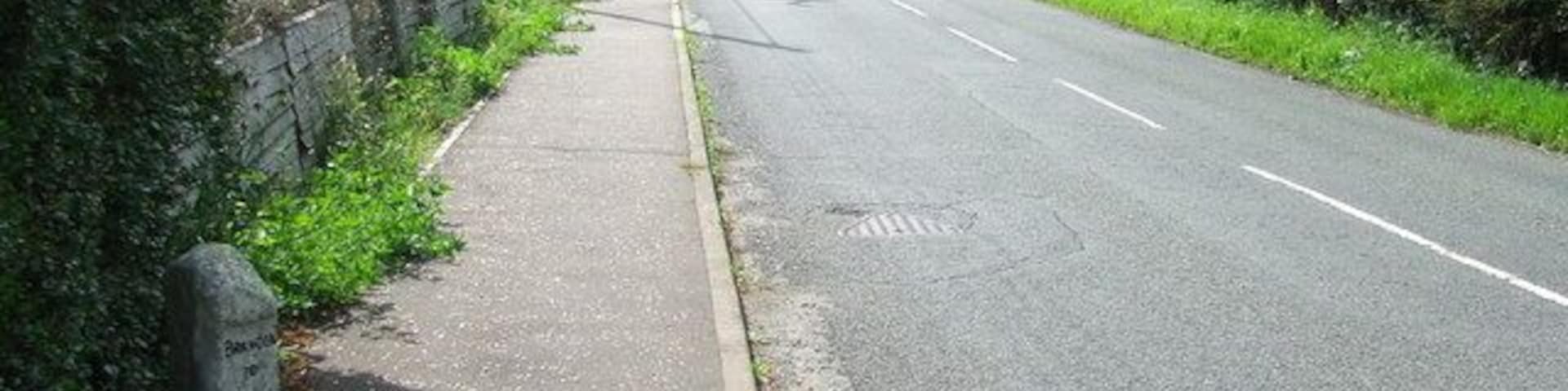 Old Milestone. Old milestone on what was the A.134 at Stoke Ferry, Norfolk. For close up view see 1417414 For more info see http://www.milestonesweb.com/sites/tl706998.htm do look at their home page.