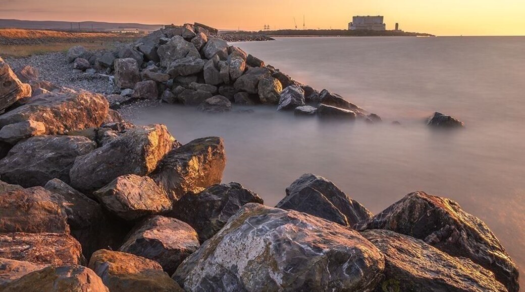 High tide at Stolford beach