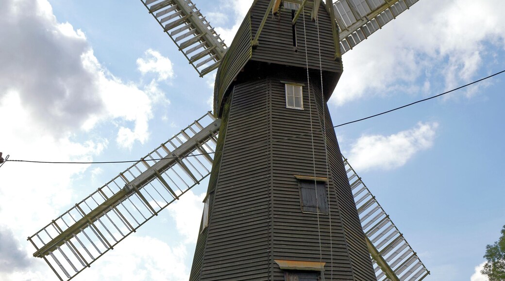 Davisons Mill (built 1866), a Grade I listed smock windmill and museum in Stelling Minnis, Kent, England. Camera: Canon EOS 6D with Canon EF 24-105mm F4L IS USM lens. Software: RAW file lens-corrected, optimized, perhaps cropped, and converted to JPEG with DxO OpticsPro 11 Elite, and likely further optimized with Adobe Photoshop CS2.