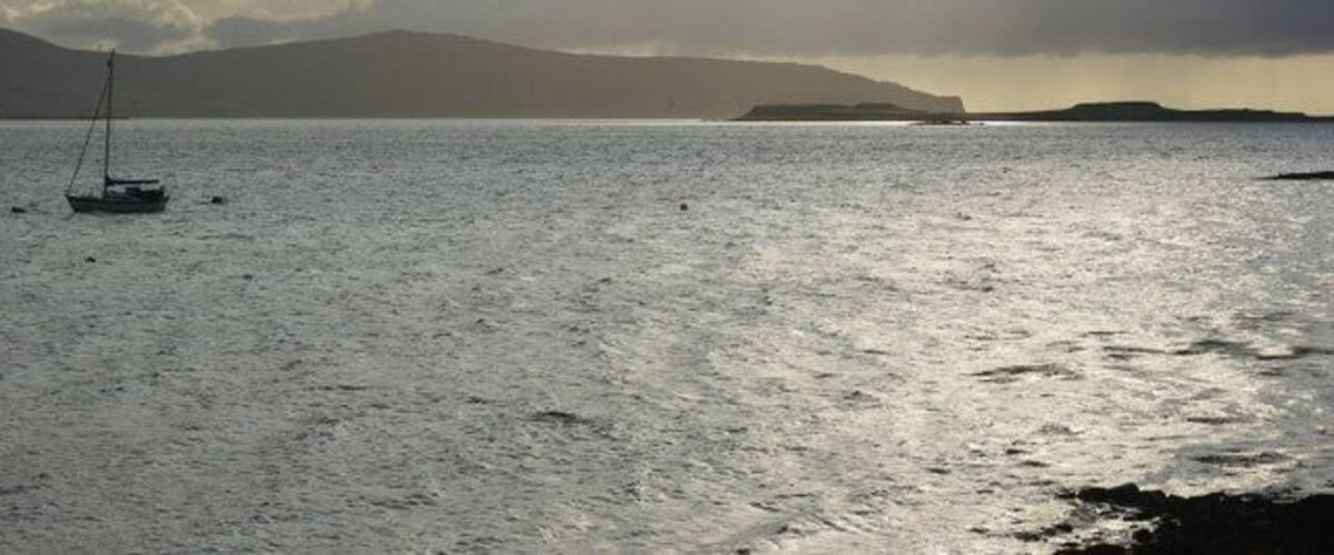 Sunset over Loch Bay Taken from outside the Stein Inn at a Geograph Meet.
