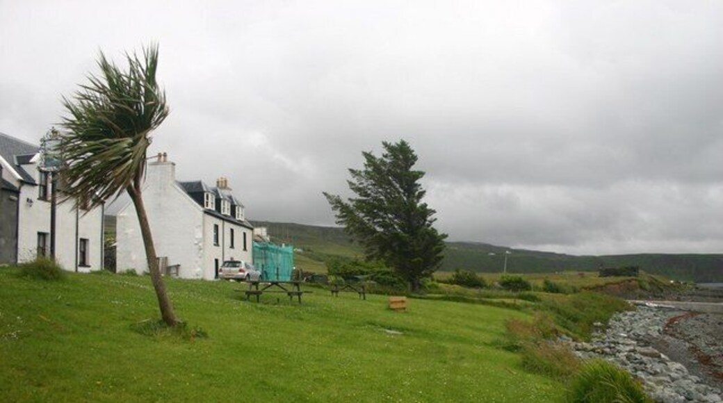 Stein village shows signs of strong prevailing winds