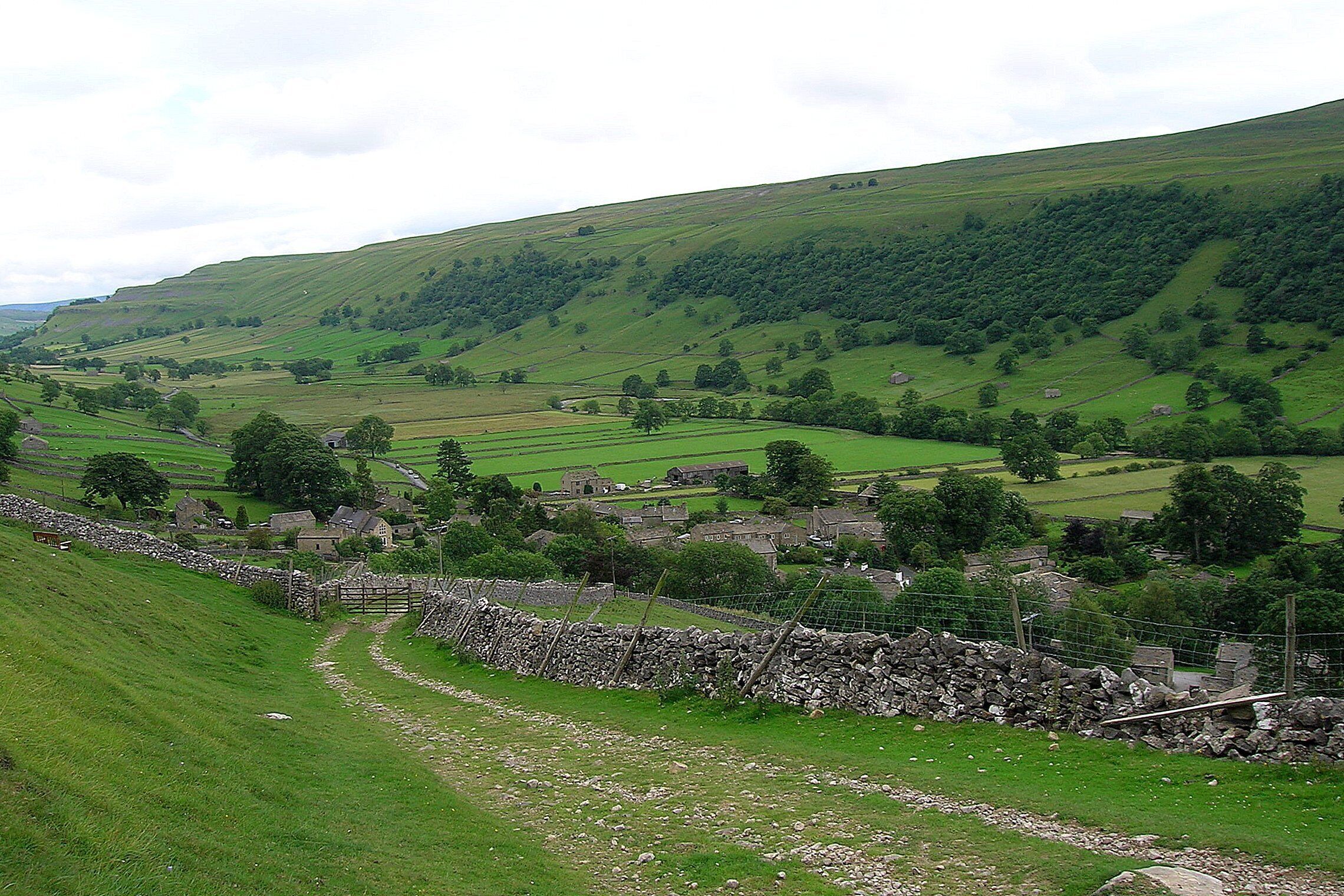 Walking down from Buckden Pike into Starbotton, July 2010