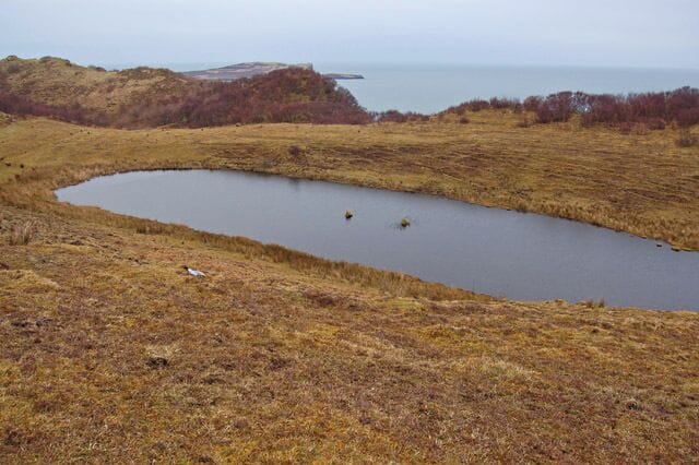 Unnamed loch north of Digg Seen from the path to Loch Sheanta.
