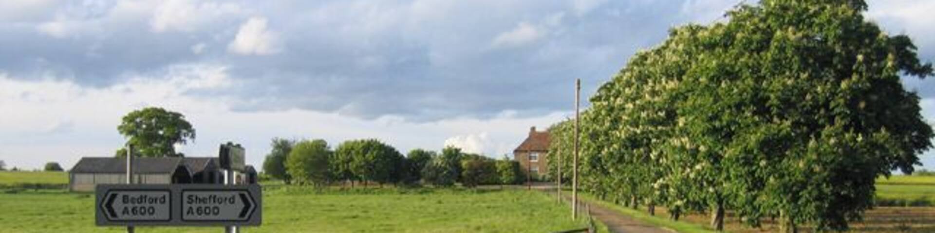 New Rowney Farm drive, Southill, Beds. off the A600 BedfordShefford road.